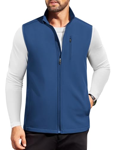 COOFANDY Mens Waterproof Windproof Vest Lightweight Sleeveless